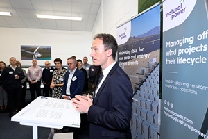 Alan Dillon Minister of State at the Department of Housing Local Government and Heritage opens Natural Powers new Castlebar office