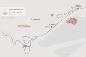 Proposed area for Gippsland Dawn Offshore Wind Project