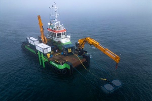 The Hydromole was deployed from a shallow draft multicat vessel for completion of the work scope