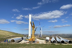Construction of the turbine tower in the wpd wind farm Licata 002