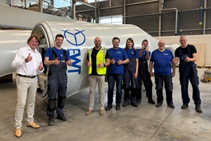 EWTS’ Managing Director, Martin Dijkstra with EWTS’ Shareholder Malek Tawashy and EWTS’ assembly team in Amersfoort, The Netherlands