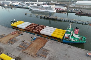 First foundations for German offshore wind project arrive in Eemshaven
