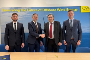 From left Radoslaw Juchimowicz Board Member PQ Piotr Sokolowski Board Member PQ Bautista Rodriguez Sanchez COO Ocean Winds Kacper Kostrzewa Managing Director in Poland Ocean Winds