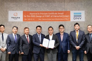 Hanwha Ocean receives DNV Approval in Principle for floating wind platform design