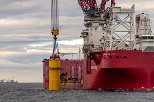 Inch Cape transition piece installation Seaway Alfa Lift