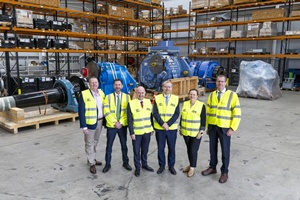 Left to right is Simon Deacon RES Joe Mitchell ScottishPower Renewables Frank McNally MP Michael Shanks MP Lucy Whitford RES Ross Galbraith ScottishPower Renewables