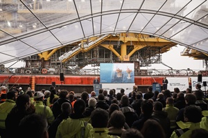 Nordseecluster offshore electrical substations ready for installation in the German North Sea