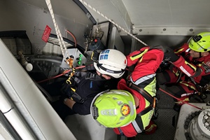 Rescue exercise conducted by RWE and the Hamburg Fire