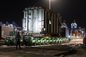 TenneT transports large transformers to Maasvlakte converter station in Rotterdam