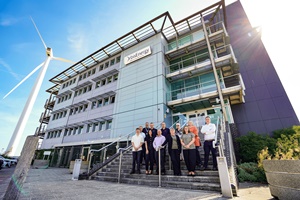 The Lowestoft team outside the Orbis Energy Centre