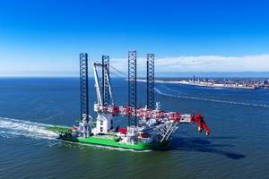 Deme's Norse Energi sailing on the Westerschelde in the Netherlands