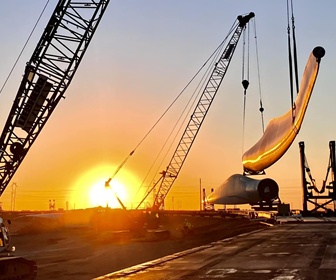#11 Offloading GE Vernova blades at the Takkion facility in Amarillo TX, USA (Courtesy Lane McNeill)