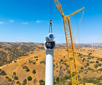 #18 Nordex N149 turbines installed at Gonzaga Ridge Wind Farm, Pacheco State Park, CA, USA (courtesy  Bragg Companies)